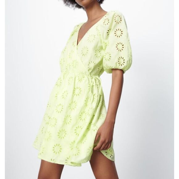 NWT Zara Openwork Embroidered Dress - Picture 5 of 14